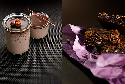 Schokoladencreme-Haselnuss-Krokant - Brownies